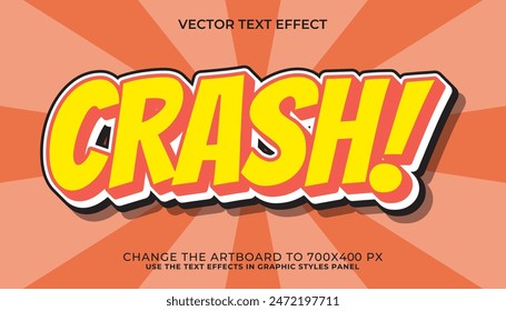 Editable cartoon text effect comic font style