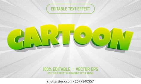 editable cartoon vector text effect with modern style design