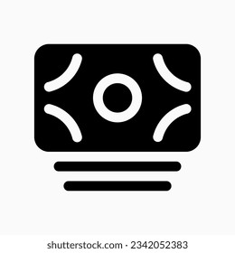 Efectivo editable, icono vector de billetes. Parte de una familia de iconos grandes. Finanzas, negocios, inversión, contabilidad. Perfecto para interfaces web y de aplicaciones, presentaciones, infografías, etc