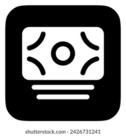 Efectivo editable, icono de vector de billete. Parte de una gran familia de iconos. Finanzas, negocios, inversiones, contabilidad. Perfecto para interfaces web y aplicaciones, presentaciones, infografías, etc