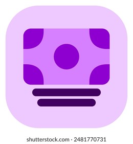 Efectivo editable, Vector del billete. Parte de una gran familia de iconos. Finanzas, negocios, inversiones, contabilidad. Perfecto para interfaces de Web y App, presentaciones, infografías, etc
