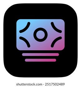 Efectivo editable, icono de Vector de billetes. Parte de una gran familia de iconos. Finanzas, negocios, inversiones, contabilidad. Perfecto para interfaces de Web y App, presentaciones, infografías, etc