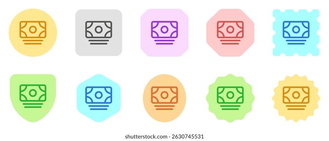 Efectivo editable, icono de Vector de billetes. Parte de una gran familia de iconos. Finanzas, negocios, inversiones, contabilidad. Perfecto para interfaces de Web y App, presentaciones, infografías, etc