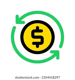 Editable cashflow vector icon. Part of a big icon set family. Perfect for web and app interfaces, presentations, infographics, etc