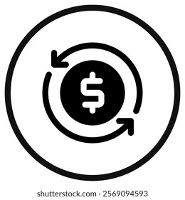 Editable cashflow vector icon. Part of a big icon set family. Perfect for web and app interfaces, presentations, infographics, etc