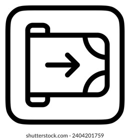 Bearbeitbarer Auskauf, Geld-Vektorsymbol senden. Teil einer großen Icon-Set-Familie. Finanzen, Wirtschaft, Investitionen, Rechnungswesen. Perfekt für Web- und App-Schnittstellen, Präsentationen, Infografiken usw.