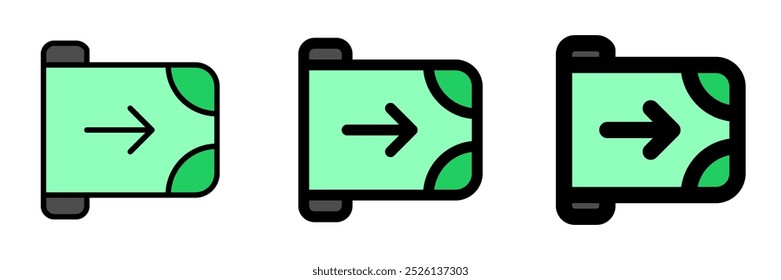 Editable cashout, send money vector icon. Part of a big icon set family. Finance, business, investment, accounting. Perfect for web and app interfaces, presentations, infographics, etc