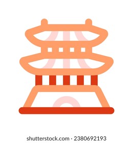 Editable castle, shrine, temple, vector icon. Landmark, monument, asian, building, architecture. Part of a big icon set family. Perfect for web and app interfaces, presentations, infographics, etc