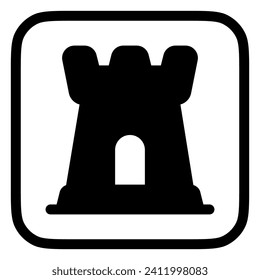 Editable castle vector icon. Part of a big icon set family. Perfect for web and app interfaces, presentations, infographics, etc