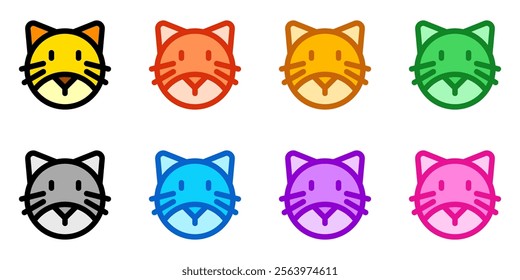 Editable cat head vector icon. Veterinary, animal, pet care, pet shop. Part of a big icon set family. Perfect for business, web and app interfaces, presentations, infographics, etc