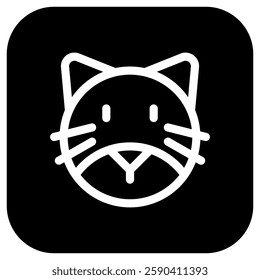 Editable cat head vector icon. Veterinary, animal, pet care, pet shop. Part of a big icon set family. Perfect for business, web and app interfaces, presentations, infographics, etc