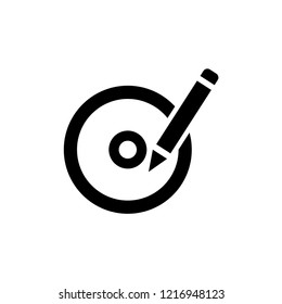 Editable cd vector icon