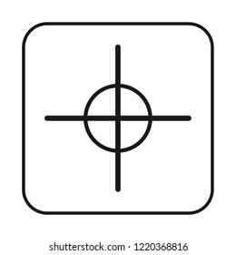 editable center point cardboard package sign vector icon, modern design, glyph style, modern concept