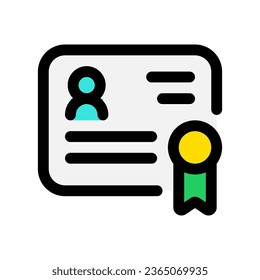 Editable certificate, diploma, education, course, training, document vector icon. Work, job, office. Part of a big icon set family. Perfect for web and app interfaces, presentations, infographics, etc