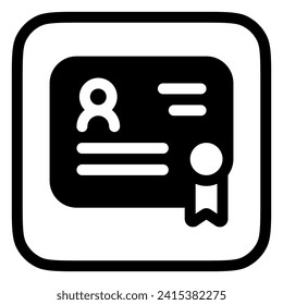 Editable certificate, diploma, education, course, training, document vector icon. Work, job, office. Part of a big icon set family. Perfect for web and app interfaces, presentations, infographics, etc