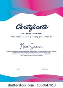 Editable certificate template, with a simple and elegant appearance