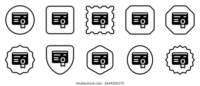 Editable certificate vector icon. Online learning, course, tutorial. Part of a big icon set family. Perfect for web and app interfaces, presentations, infographics, etc