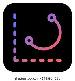 Icône vectorielle du graphique modifiable. Fait partie d'une grande famille d'icônes. Parfait pour les interfaces web et les applications, les présentations, les infographies, etc.