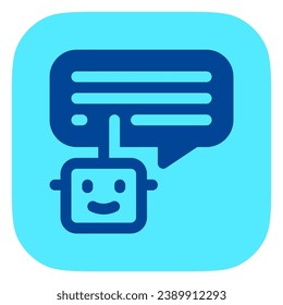 Editable chat bot, smart assistant vector icon. AI technology, artificial intelligence, computer. Part of a big icon set family. Perfect for web and app interfaces, presentations, infographics, etc