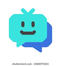 Editierbarer Chat-Bot, Smart Assistant-Vektorgrafik-Symbol. KI-Technologie, künstliche Intelligenz, Computer. Teil einer großen Icon-Set-Familie. Ideal für Web- und App-Interfaces, Präsentationen, Infografiken usw