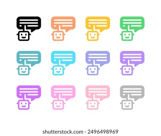 Editable chat bot, smart assistant vector icon. AI technology, artificial intelligence, computer. Part of a big icon set family. Perfect for web and app interfaces, presentations, infographics, etc