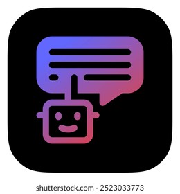 Editable chat bot, smart assistant vector icon. AI technology, artificial intelligence, computer. Part of a big icon set family. Perfect for web and app interfaces, presentations, infographics, etc