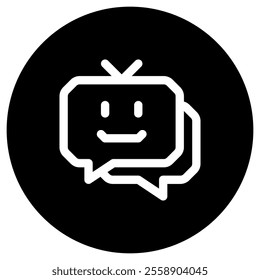 Editable chat bot, smart assistant vector icon. AI technology, artificial intelligence, computer. Part of a big icon set family. Perfect for web and app interfaces, presentations, infographics, etc