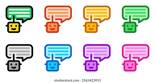 Editable chat bot, smart assistant vector icon. AI technology, artificial intelligence, computer. Part of a big icon set family. Perfect for web and app interfaces, presentations, infographics, etc