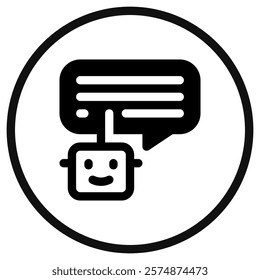Editable chat bot, smart assistant vector icon. AI technology, artificial intelligence, computer. Part of a big icon set family. Perfect for web and app interfaces, presentations, infographics, etc