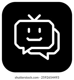 Editable chat bot, smart assistant vector icon. AI technology, artificial intelligence, computer. Part of a big icon set family. Perfect for web and app interfaces, presentations, infographics, etc