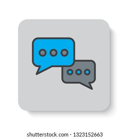 editable chat icon vector design, modern concept 