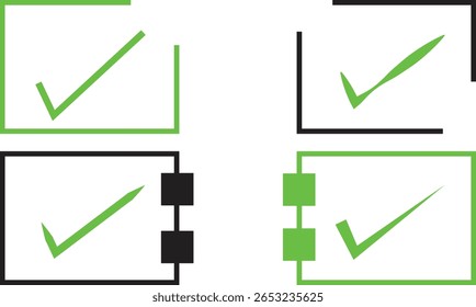 Editable Check Box Set with Pixel Grid Markup and Vector Stroke Elements for Designers