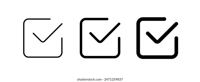 Editable check box vector icon. Part of a big icon set family. Perfect for web and app interfaces, presentations, infographics, etc