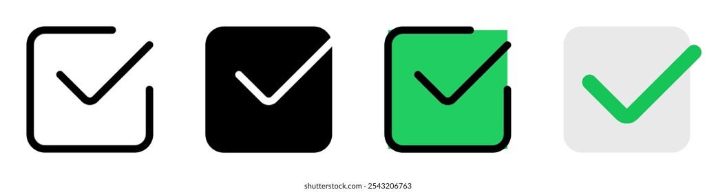 Editable check box vector icon. Part of a big icon set family. Perfect for web and app interfaces, presentations, infographics, etc