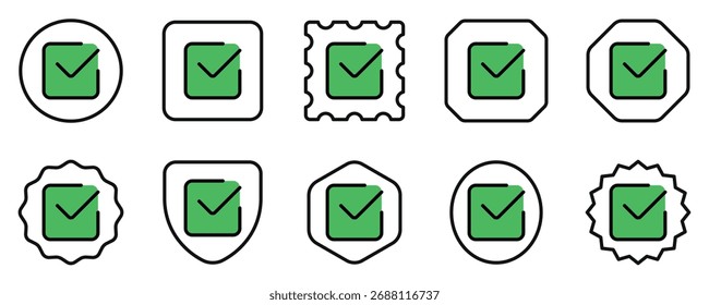 Editable check box vector icon. Part of a big icon set family. Perfect for web and app interfaces, presentations, infographics, etc