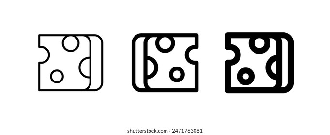 Icono de Vector de queso editable. Parte de una gran familia de iconos. Perfecto para interfaces de Web y App, presentaciones, infografías, etc