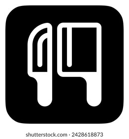 Editable chef knife, cleaver vector icon. Food, restaurant. Part of a big icon set family. Perfect for web and app interfaces, presentations, infographics, etc