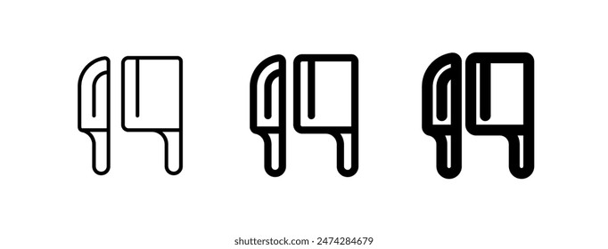 Editable chef knife, cleaver vector icon. Food, restaurant. Part of a big icon set family. Perfect for web and app interfaces, presentations, infographics, etc