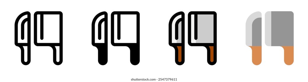 Editable chef knife, cleaver vector icon. Food, restaurant. Part of a big icon set family. Perfect for web and app interfaces, presentations, infographics, etc