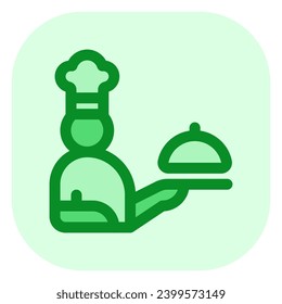 Editable chef, waiter, server vector icon. Food, restaurant. Part of a big icon set family. Perfect for web and app interfaces, presentations, infographics, etc
