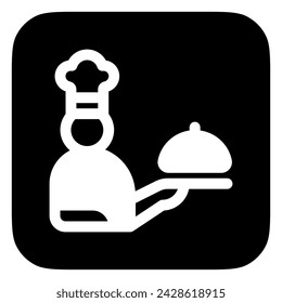 Editable chef, waiter, server vector icon. Food, restaurant. Part of a big icon set family. Perfect for web and app interfaces, presentations, infographics, etc