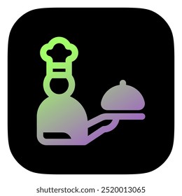 Editable chef, waiter, server vector icon. Food, restaurant. Part of a big icon set family. Perfect for web and app interfaces, presentations, infographics, etc