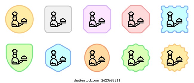 Editable chef, waiter, server vector icon. Food, restaurant. Part of a big icon set family. Perfect for web and app interfaces, presentations, infographics, etc