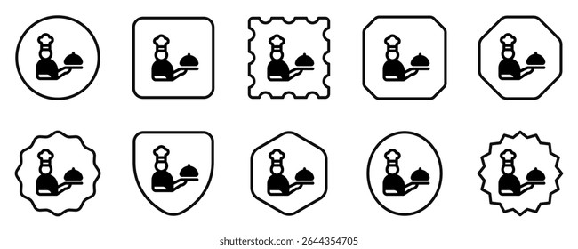 Editable chef, waiter, server vector icon. Food, restaurant. Part of a big icon set family. Perfect for web and app interfaces, presentations, infographics, etc