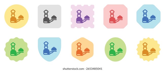 Editable chef, waiter, server vector icon. Food, restaurant. Part of a big icon set family. Perfect for web and app interfaces, presentations, infographics, etc
