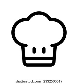 Editable chef's hat vector icon. Food, restaurant. Part of a big icon set family. Perfect for web and app interfaces, presentations, infographics, etc