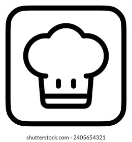 Editable chef's hat vector icon. Food, restaurant. Part of a big icon set family. Perfect for web and app interfaces, presentations, infographics, etc