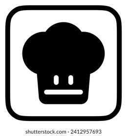 Editable chef's hat vector icon. Food, restaurant. Part of a big icon set family. Perfect for web and app interfaces, presentations, infographics, etc