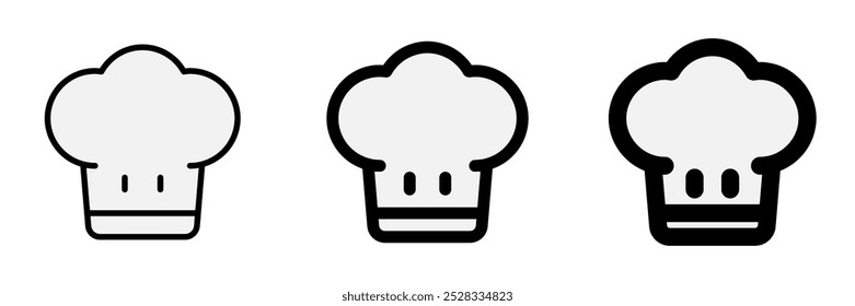 Editable chef's hat vector icon. Food, restaurant. Part of a big icon set family. Perfect for web and app interfaces, presentations, infographics, etc