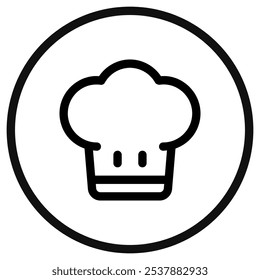 Editable chef's hat vector icon. Food, restaurant. Part of a big icon set family. Perfect for web and app interfaces, presentations, infographics, etc